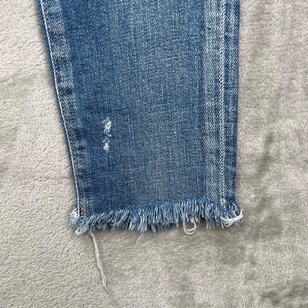 Moussy Vintage Jeans Women 24 Blue Diana Skinny Low Rise Made in Japan Denim New - Picture 4 of 16